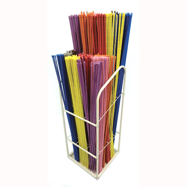 ニチカン カラフルポール（支柱）レッド直径0.8cm長さ120cm　 25本セット