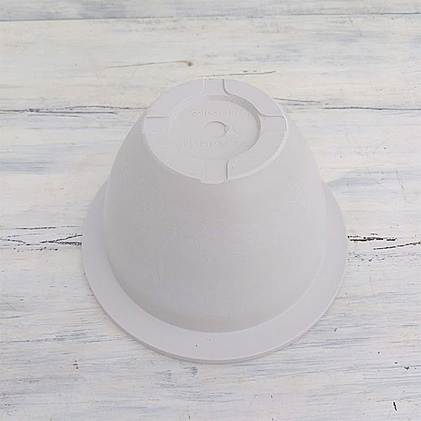 樹脂製鉢カバー・シティブレードXS ホワイト（底穴無し）・直径13.5cm