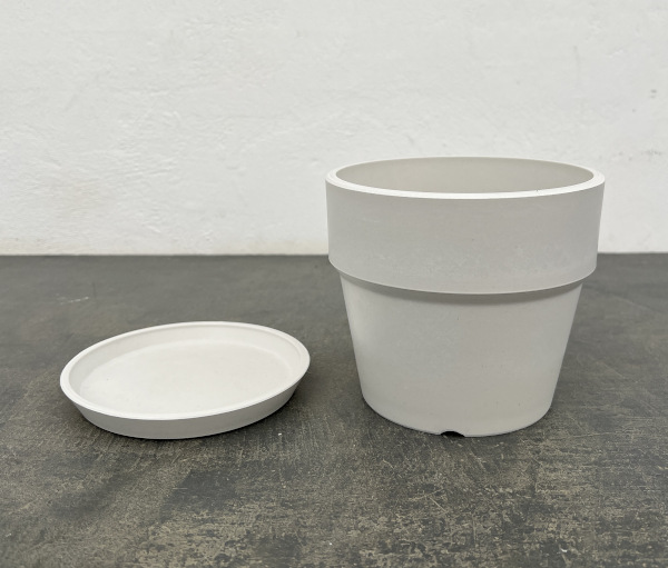 アーバンプランツポットソリッド(ミルク)直径13.5×高さ12.5cm 80998