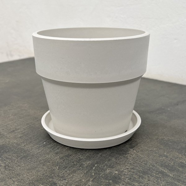 アーバンプランツポットソリッド(ミルク)直径13.5×高さ12.5cm 80998