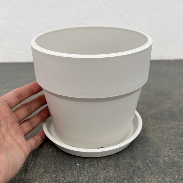 アーバンプランツポットソリッド(ミルク)直径13.5×高さ12.5cm 80998