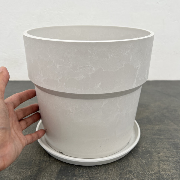 アーバンプランツポットソリッド（ミルク）直径19.5×高さ18.5cm　81004