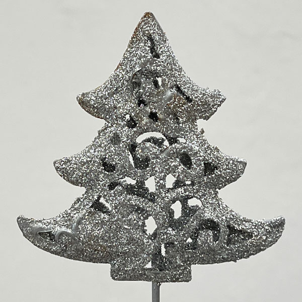 ブリキピック　ツリーグリッターシルバー（CM1198）