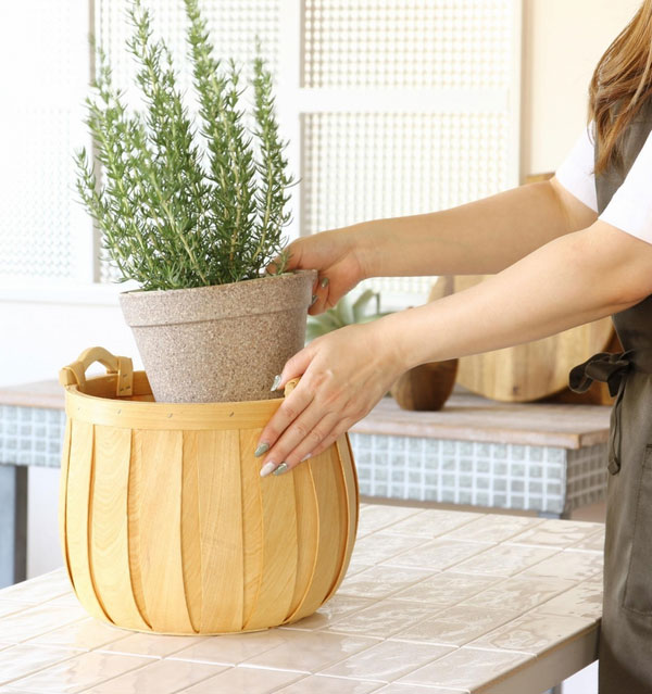 園芸ネット本店｜ポイル（Poire） ラウンドバスケットL（ALGS2214） の