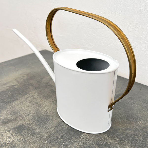 ジョウロ(鉄製)1.8L：（ホワイト）(81615)