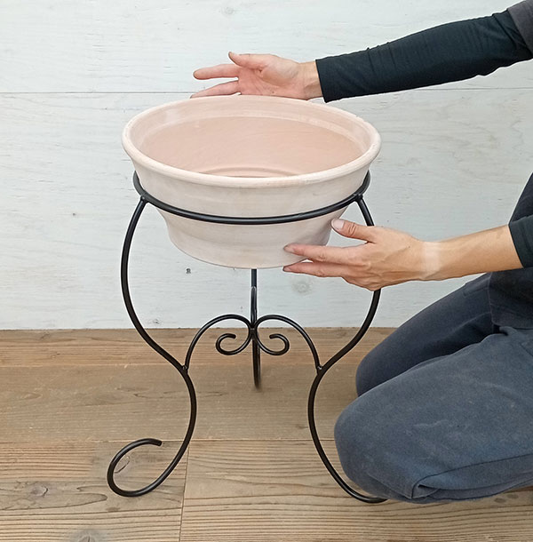 フラワースタンド：エレガントRS-450とトスカーナ：スムースボール ホワイトのセット