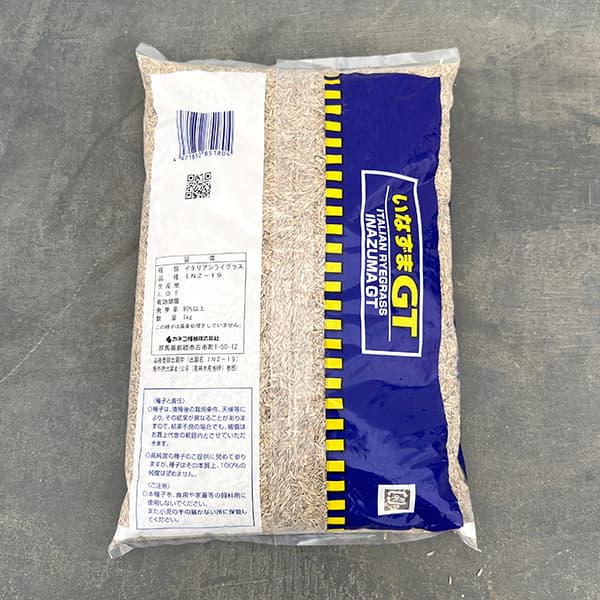牧草種子：イタリアン いなずまGT 1kg[飼料用イタリアンライグラス タネ 秋まき（春まき適性あり）]