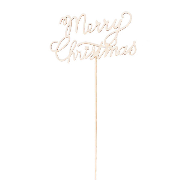 ピック:クリスマスフラワーピック-10/ウッド(XRI-FP10)