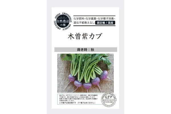 野菜の種：木曽紫カブ[野菜タネ　8-9月まき]