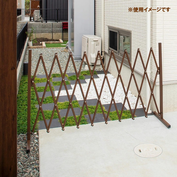 美WOOD アコーディオンフェンス・ブラウンウッド