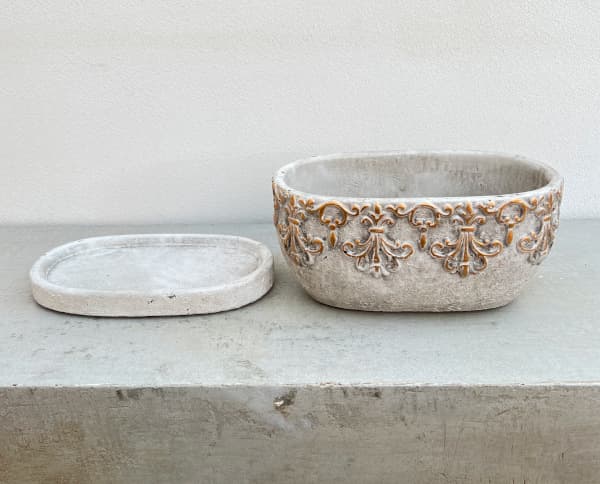 アラベスク・オーバルポットS（QO-08） 4個セット