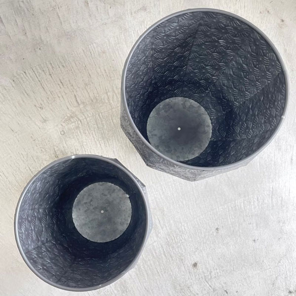 スケル・ラウンドポット 2点セット（BW-03）