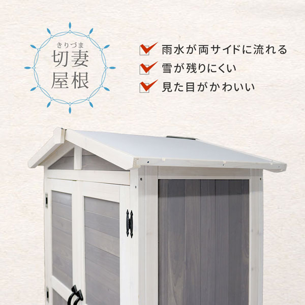 [送料無料]三角屋根収納庫　ダークグリーン（KGRS1600-2GRN）