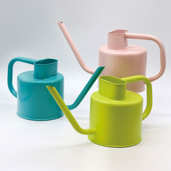 ジョウロ(スチール)1.7L：スチールウォータリングカン1.7L ピンク（42239）