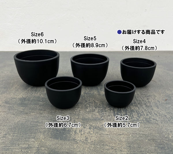 マセタ:プラスチックポット ボウルミッド サイズ4(外径7.8×高さ5.2cm)