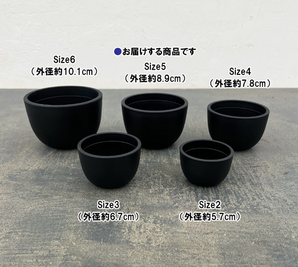 マセタ:プラスチックポット ボウルミッド サイズ5(外径8.9×高さ6.0cm)