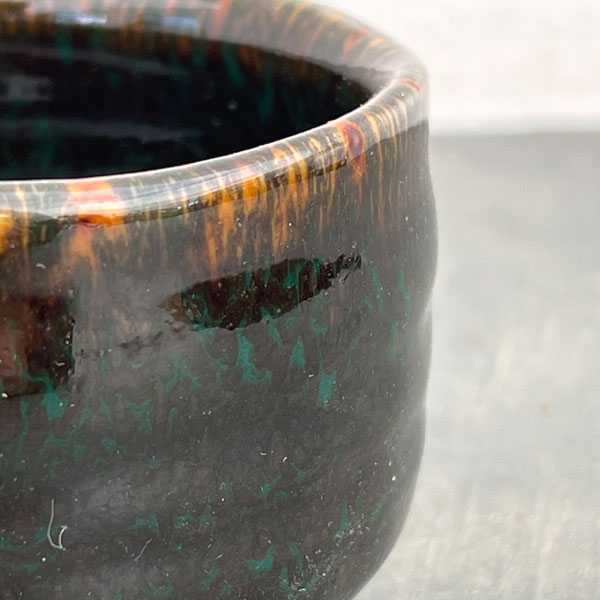 リキュウ ポット:AME緑/Sサイズ(直径約9.0cm、高さ約6.1cm)