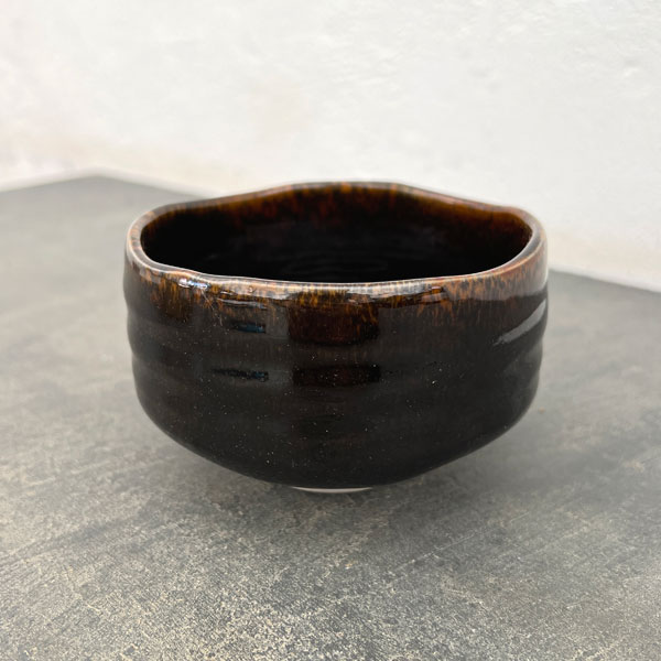 リキュウ ポット:AME緑/Mサイズ(直径約11.0cm、高さ約6.7cm)