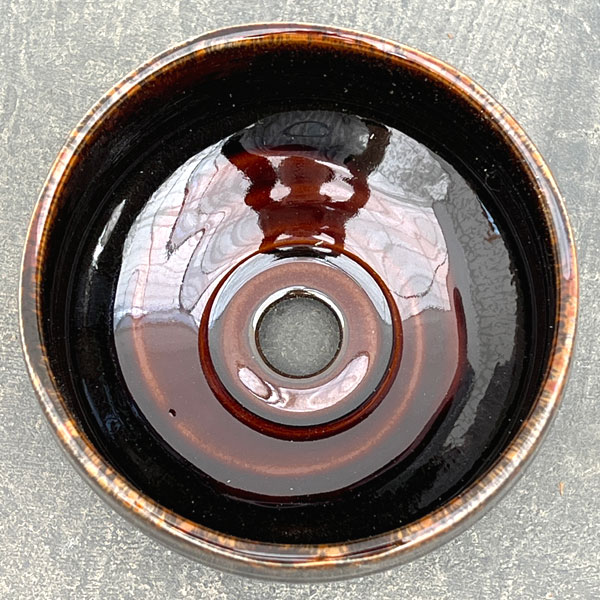 リキュウ ポット:AME緑/Mサイズ(直径約11.0cm、高さ約6.7cm)