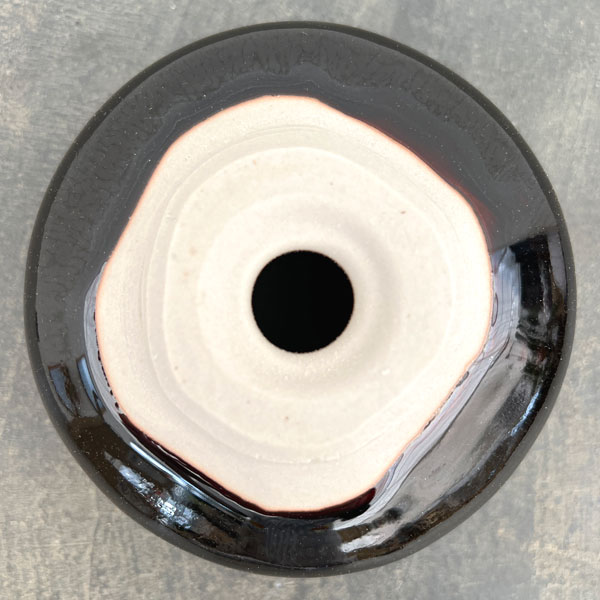 リキュウ ポット:AME緑/Mサイズ(直径約11.0cm、高さ約6.7cm)