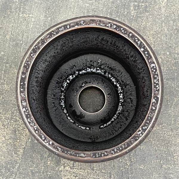 アロイ ポット アンド ソーサー：Sサイズ（直径9.0cm、高さ7.3cm）