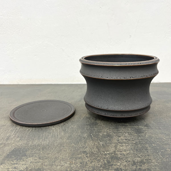 アロイ ポット アンド ソーサー：Lサイズ（直径15.0cm、高さ12.0cm）