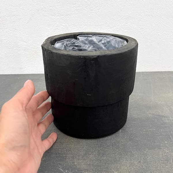 ナックス シリンダーポット ブラック 15cm