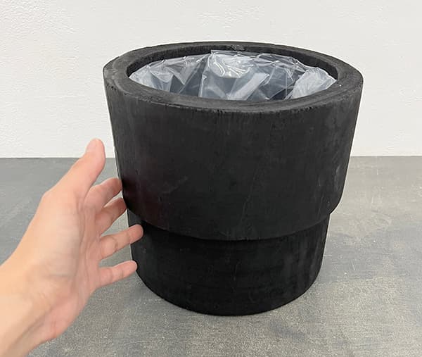 ナックス シリンダーポット ブラック 23cm