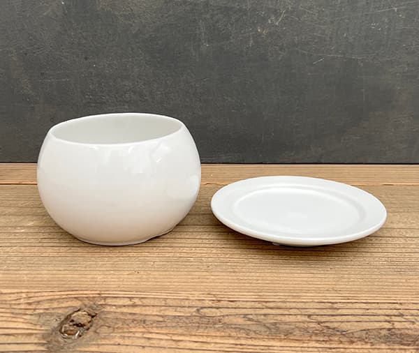 オスト シャローボール マットホワイト 13.5cm・皿付