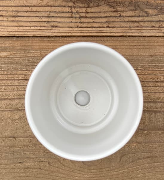 オスト シリンダー マットホワイト 10cm・皿付