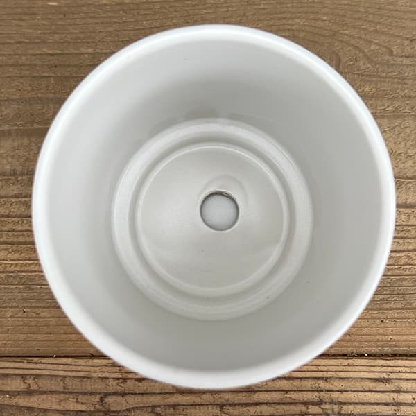 オスト シリンダー マットホワイト 12cm・皿付
