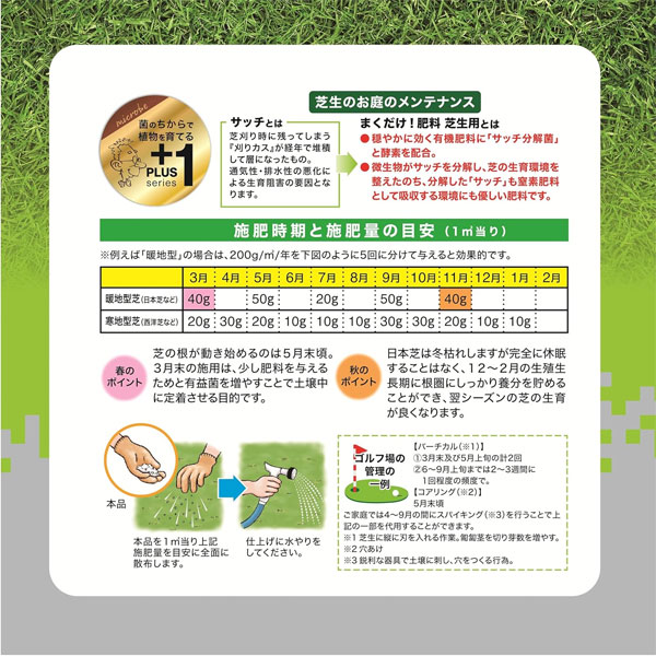 まくだけ肥料芝生用1キロ入り
