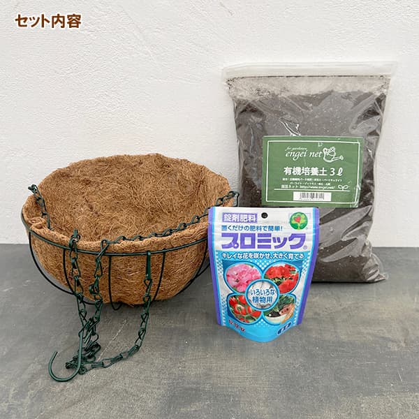 ハンギングバスケットSと土と肥料のセット