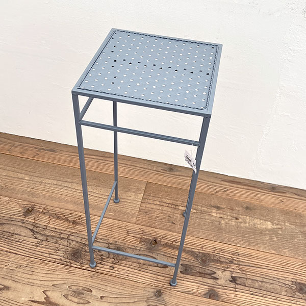 グレー角花台ハイ　Lサイズ（幅28cm、奥行28cm、高さ70cm）AFGK24-L3S