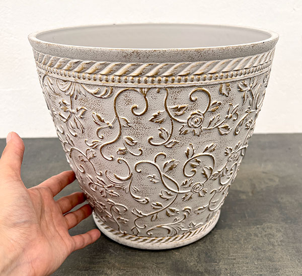 ミニローズベーシックL-IG アイボリー×ゴールド／直径24.5cm（FC052IG）
