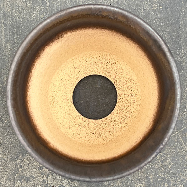 信楽焼き:金彩ラッパ型 3号(直径約10cm)