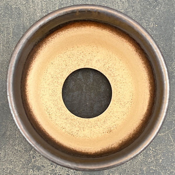 信楽焼き:金彩ラッパ型 3.5号(直径約11cm)