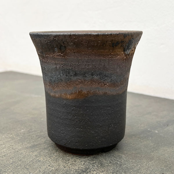 信楽焼き：金彩切立 3.5号（直径約11cm）