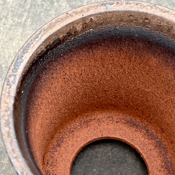 信楽焼き：金彩切立 3.5号（直径約11cm）