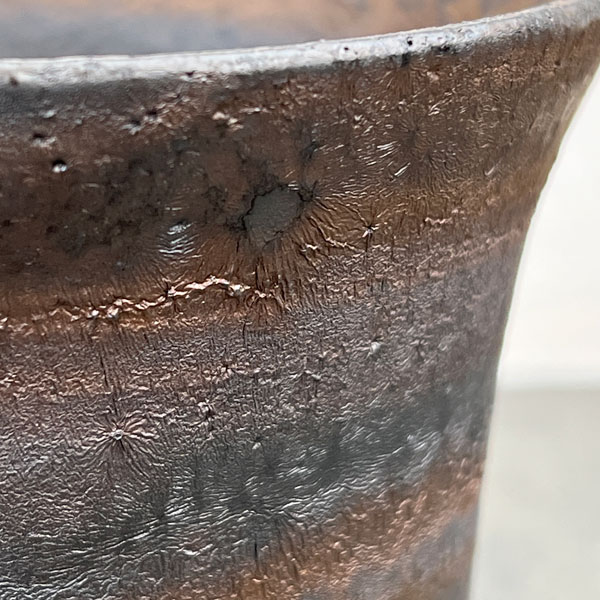 信楽焼き：金彩切立 3.5号（直径約11cm）