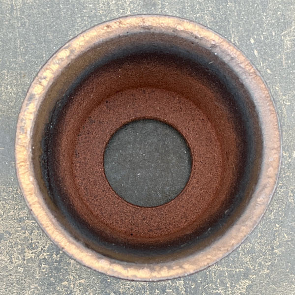 信楽焼き：金彩切立 3号（直径約9cm）