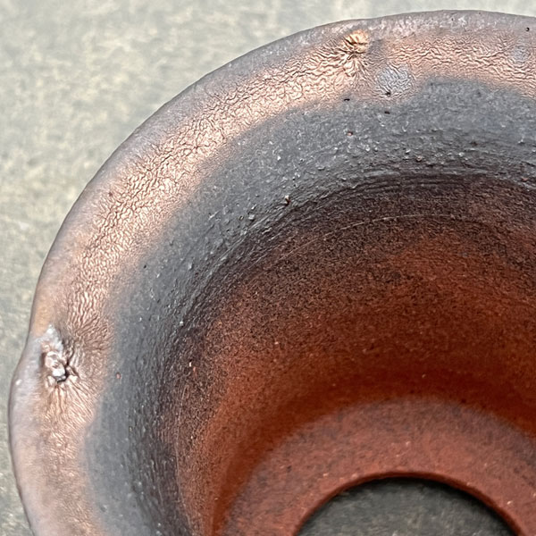 信楽焼き：金彩セッコク 3.5号（直径約10.5cm）