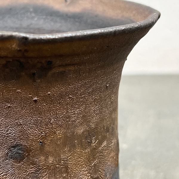 信楽焼き：金彩セッコク 3.5号（直径約10.5cm）