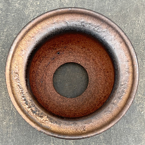 信楽焼き：金彩エン付 3.5号（直径約11cm）