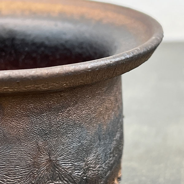 信楽焼き：金彩エン付 3.5号（直径約11cm）