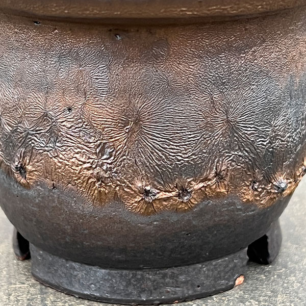 信楽焼き：金彩エン付 3.5号（直径約11cm）