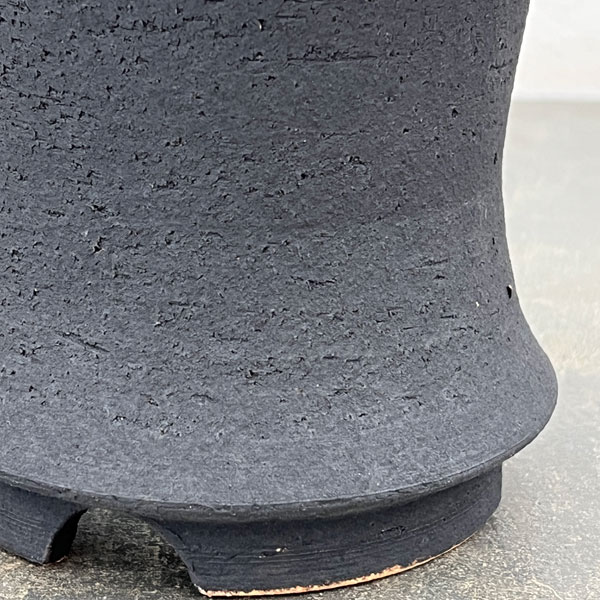 信楽焼き：黒化粧オモト 5号（直径約15cm）