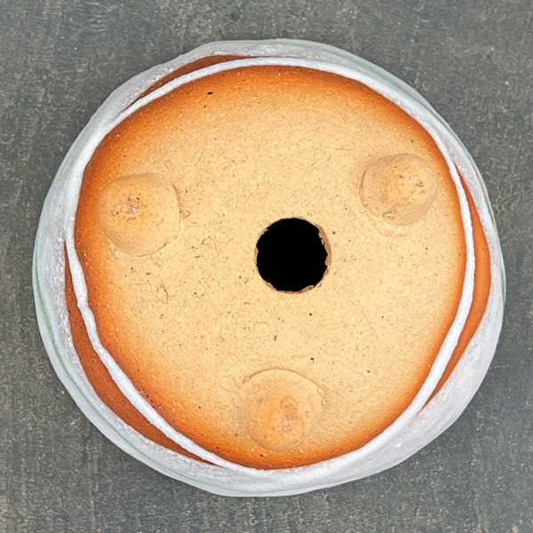 信楽焼き：白三つ足 4号（直径約11.5cm）