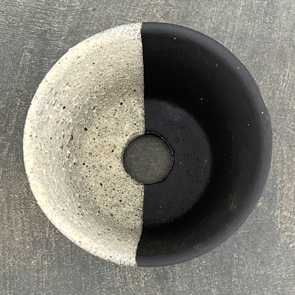 信楽焼き：雅-左右掛分（直径約10cm）