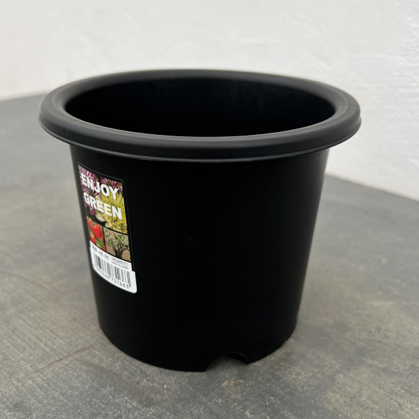 菊鉢4号（直径13.3cm）ブラック 5個セット